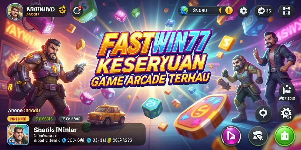 Tampilan antarmuka FASTWIN77 yang dinamis dan menarik.