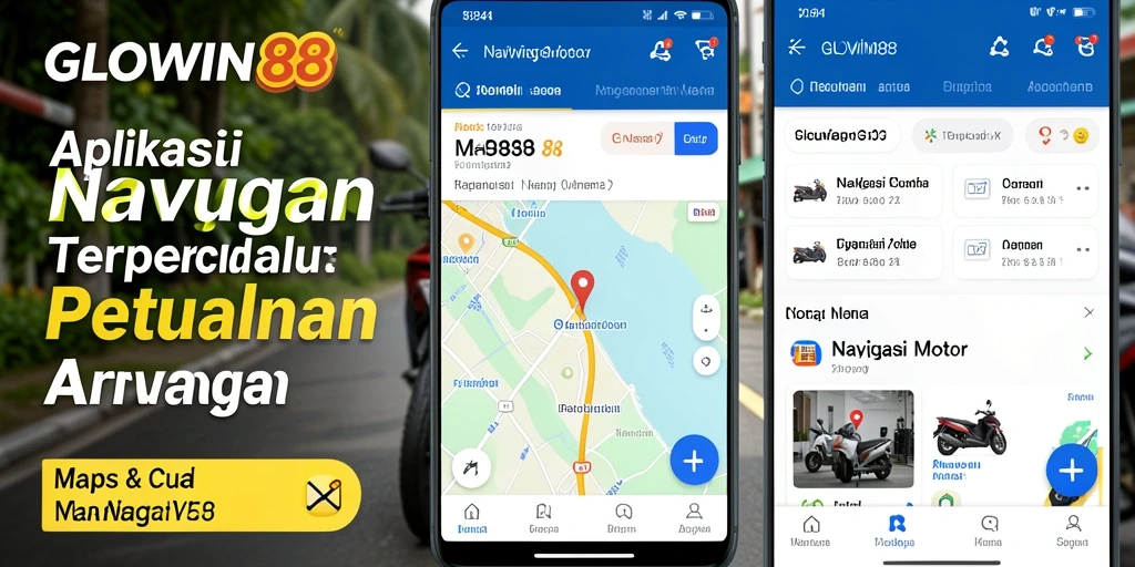 Tampilan antarmuka GLOWIN88 yang user-friendly untuk navigasi motor.