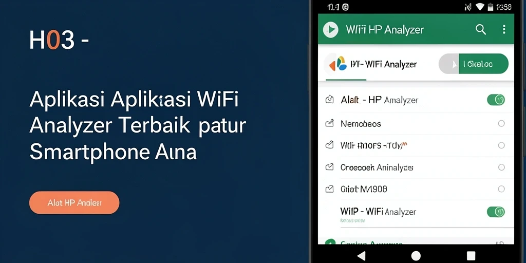 Antarmuka H03 yang menampilkan analisis jaringan WiFi secara real-time.