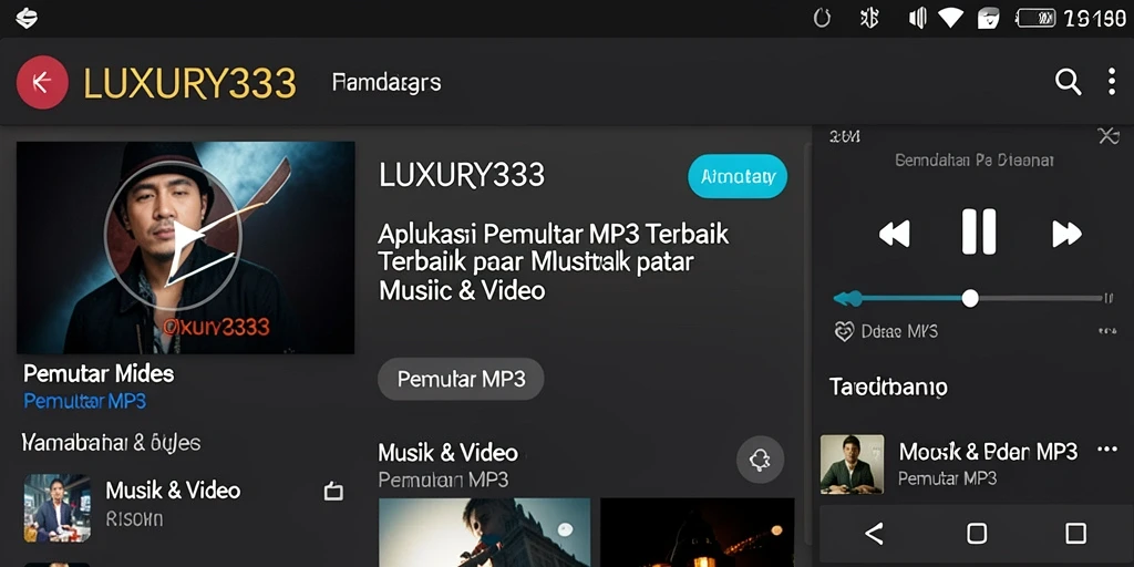 Antarmuka pengguna LUXURY333 yang intuitif dan sederhana.